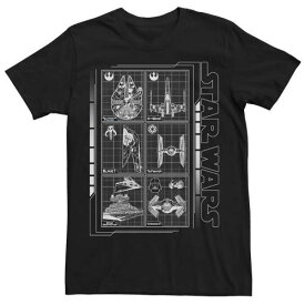 Tシャツ スターウォーズ 【 STAR WARS BATTLE SHIPS SCHEMATIC TEE / 】 メンズファッション トップス カットソー