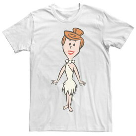 キャラクター Tシャツ 白色 ホワイト 【 LICENSED CHARACTER FLINSTONES BIG WILMA SOLO POSTER TEE / WHITE 】 メンズファッション トップス カットソー