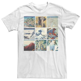 【★Fashion THE SALE★7/12午前10時迄】キャラクター Tシャツ 白色 ホワイト 【 LICENSED CHARACTER FIFTH SUN KATSUSHIKA HOKUSAI LANDSCAPES PANEL TEE / WHITE 】 メンズファッション トップス カットソー