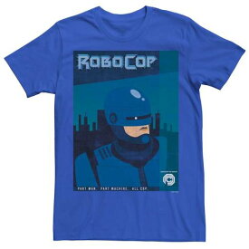 キャラクター Tシャツ 【 LICENSED CHARACTER ROBOCOP STYLIZED CARTOON POSTER TEE / ROYAL 】 メンズファッション トップス カットソー