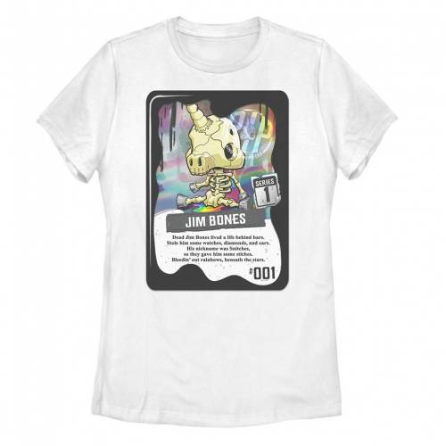 CARD TRADING BONES JIM PIECES IN RAINBOWS CHARACTER LICENSED 【 ホワイト 白色 Tシャツ キャラクター TEE 】 WHITE Tシャツ・カットソー