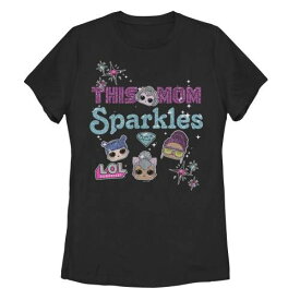 キャラクター グラフィック Tシャツ 黒色 ブラック L.O.L. SURPRISE! 【 LICENSED CHARACTER THIS MOM SPARKLES GROUP SHOT GRAPHIC TEE / BLACK 】 キッズ ベビー マタニティ トップス カットソー