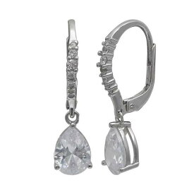 銀色 シルバー イヤリング 黒色 ブラック 【 PRIMROSE STERLING SILVER CUBIC ZIRCONIA PEAR TEARDROP EARRINGS / BLACK 】 ジュエリー アクセサリー レディースジュエリー