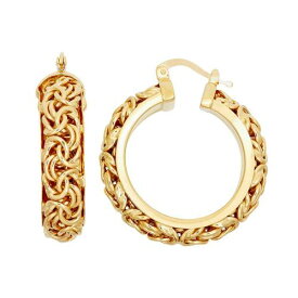 青色 ブルー ゴールド 銀色 シルバー フープ イヤリング 黄色 イエロー 【 UNBRANDED JORDAN BLUE 14K GOLD OVER SILVER BYZANTINE HOOP EARRINGS / YELLOW 】 ジュエリー アクセサリー レディースジュエリー