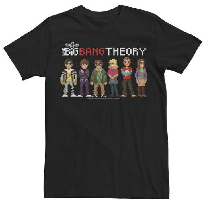 楽天市場 キャラクター Tシャツ 黒色 ブラック Licensed Character The Big Bang Theory Group Shot Pixels Tee Black スニケス