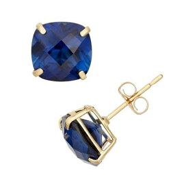 【★スーパーSALE★6/11深夜2時迄】ゴールド イヤリング 青色 ブルー 【 UNBRANDED DESIGNS BY GIOELLI LAB-CREATED SAPPHIRE 10K GOLD STUD EARRINGS / BLUE 】 ジュエリー アクセサリー レディースジュエリー