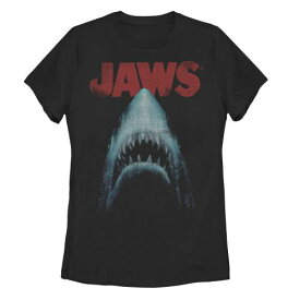 【★スーパーSALE★6/11深夜2時迄】キャラクター クラシック グラフィック Tシャツ 黒色 ブラック 【 LICENSED CHARACTER JAWS CLASSIC MOVIE POSTER CLOSE-UP GRAPHIC TEE / BLACK 】 キッズ ベビー マタニティ トップス カットソー