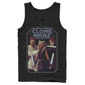 キャラクター タンクトップ 黒色 ブラック スターウォーズ: 【 LICENSED CHARACTER STAR WARS: THE CLONE WARS HEROES GROUP SHOT TANK TOP / BLACK 】 メンズファッション トップス Tシャツ カットソー