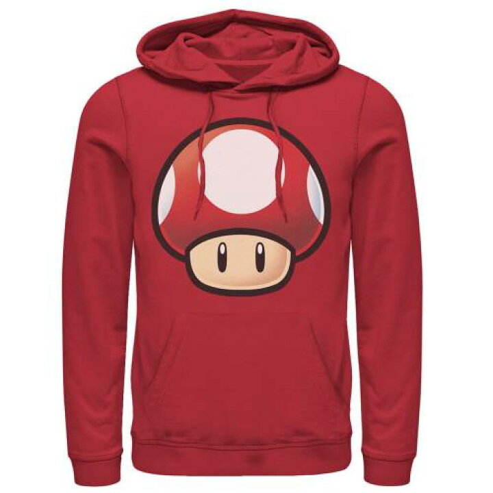 楽天市場 キャラクター 赤 レッド フーディー パーカー Red Licensed Character Nintendo Super Mario Mushroom Big Face Hoodie スニケス