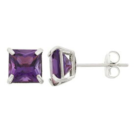 【★スーパーSALE★6/11深夜2時迄】白色 ホワイト ゴールド イヤリング 紫 パープル 【 UNBRANDED DESIGNS BY GIOELLI AMETHYST 10K WHITE GOLD STUD EARRINGS / PURPLE 】 ジュエリー アクセサリー レディースジュエリー