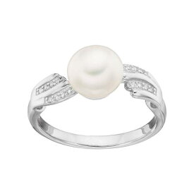 銀色 シルバー パール 白色 ホワイト & 【 UNBRANDED STERLING SILVER FRESHWATER CULTURED PEARL CUBIC ZIRCONIA RING / WHITE 】 ジュエリー アクセサリー レディースジュエリー 指輪 リング