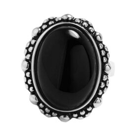 銀色 シルバー 【 ATHRA NJ INC STERLING SILVER OVAL ONYX CABOCHON RING / STERLING SILVER 】 ジュエリー アクセサリー レディースジュエリー 指輪 リング