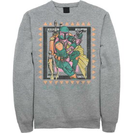 キャラクター スウェットシャツ トレーナー スターウォーズ 【 LICENSED CHARACTER STAR WARS BOBA FETT STAMP SWEATSHIRT / 】 メンズファッション トップス