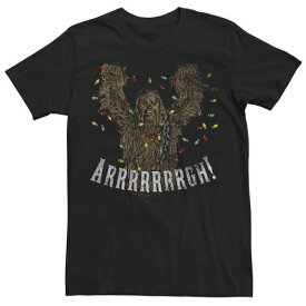 キャラクター クリスマス Tシャツ スターウォーズ 【 LICENSED CHARACTER STAR WARS CHEWBACCA ROAR CHRISTMAS LIGHTS TEE / 】 メンズファッション トップス カットソー