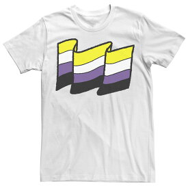 【★スーパーSALE★6/11深夜2時迄】キャラクター Tシャツ 白色 ホワイト 【 LICENSED CHARACTER ADULT PRIDE NONBINARY FLAG TEE / WHITE 】 メンズファッション トップス カットソー