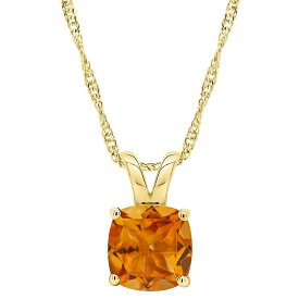 ゴールド ネックレス 【 ALYSON LAYNE 14K GOLD CUSHION CITRINE PENDANT NECKLACE / 】 ジュエリー アクセサリー レディースジュエリー ペンダント