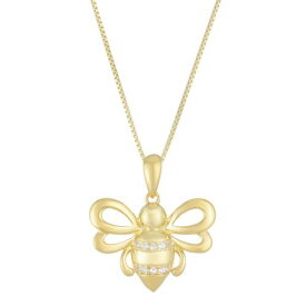 銀色 シルバー ダイヤモンド ネックレス 【 GEMMINDED 10K STERLING SILVER DIAMOND ACCENTED BEE PENDANT NECKLACE / 】 ジュエリー アクセサリー レディースジュエリー ペンダント