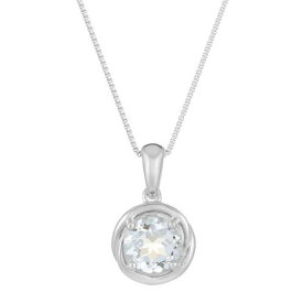 【★スーパーSALE★6/11深夜2時迄】銀色 シルバー 白色 ホワイト ネックレス & 【 GEMMINDED STERLING SILVER WHITE TOPAZ CIRCLE PENDANT NECKLACE / 】 ジュエリー アクセサリー レディースジュエリー ペンダント