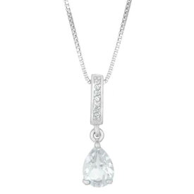 【★スーパーSALE★6/11深夜2時迄】銀色 シルバー 白色 ホワイト ネックレス 【 GEMMINDED STERLING SILVER WHITE TOPAZ PENDANT NECKLACE / 】 ジュエリー アクセサリー レディースジュエリー ペンダント