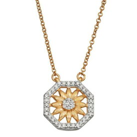 銀色 シルバー ダイヤモンド ネックレス T.W. 【 JEWELEXCESS TWO TONE STERLING SILVER 1/6 CARAT DIAMOND SUNFLOWER PENDANT NECKLACE / TWO TONE 】 ジュエリー アクセサリー レディースジュエリー ペンダント