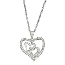 銀色 シルバー ダイヤモンド ネックレス 【 JEWELEXCESS STERLING SILVER DIAMOND ACCENT HEART PENDANT NECKLACE / SILVER TONE 】 ジュエリー アクセサリー レディースジュエリー ペンダント