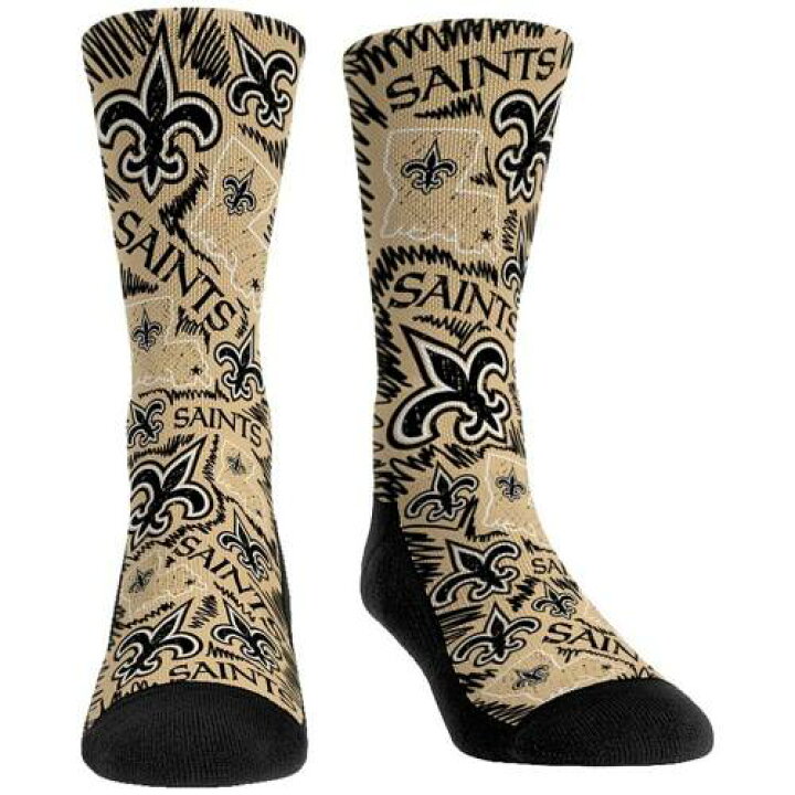 楽天市場 靴下 セインツ ロゴ クルー ニューオーリンズ Unbranded Rock Em Socks Logo Sketch Crew Snt Multi スニケス