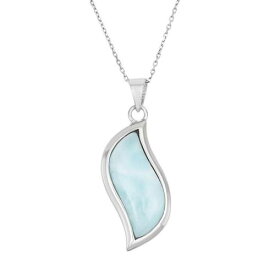 銀色 シルバー ネックレス 青色 ブルー 【 UNBRANDED LARIMAR STERLING SILVER PENDANT NECKLACE / BLUE 】 ジュエリー アクセサリー レディースジュエリー ペンダント