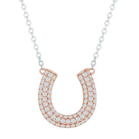 銀色 シルバー ネックレス 【 UNBRANDED STERLING SILVER CUBIC ZIRCONIA HORSESHOE NECKLACE / 】 ジュエリー アクセサリー レディースジュエリー ペンダント