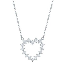 銀色 シルバー ネックレス 【 UNBRANDED STERLING SILVER CUBIC ZIRCONIA HEART PENDANT NECKLACE / 】 ジュエリー アクセサリー レディースジュエリー ペンダント