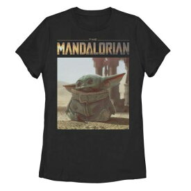 【★スーパーSALE★6/11深夜2時迄】ロゴ グラフィック Tシャツ 黒色 ブラック スターウォーズ 【 STAR WARS THE MANDALORIAN CHILD AKA YODA PORTRAIT LOGO GRAPHIC TEE / BLACK 】 キッズ ベビー マタニティ トップス カットソー