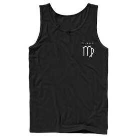 キャラクター ロゴ タンクトップ 黒色 ブラック 【 LICENSED CHARACTER FIFTH SUN VIRGO SIGN LEFT CHEST LOGO TANK / BLACK 】 メンズファッション トップス