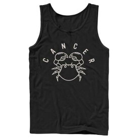 キャラクター 緑 グリーン タンクトップ 黒色 ブラック 【 LICENSED CHARACTER CANCER CRAB GREEN INK SKETCH TANK TOP / BLACK 】 メンズファッション トップス