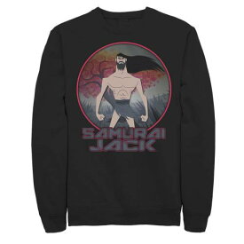 キャラクター ウォーリアー スウェットシャツ トレーナー 【 LICENSED CHARACTER CARTOON NETWORK SAMURAI JACK THE MEDITATING WARRIOR BADGE SWEATSHIRT / 】 メンズファッション トップス