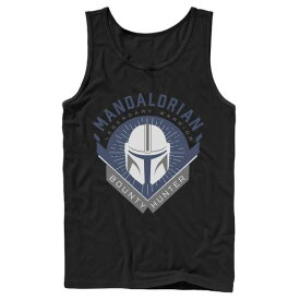 キャラクター ウォーリアー タンクトップ 黒色 ブラック スターウォーズ 【 LICENSED CHARACTER STAR WARS THE MANDALORIAN WARRIOR EMBLEM TANK TOP / BLACK 】 メンズファッション トップス パーカー