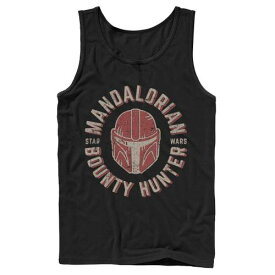 キャラクター ヘルメット タンクトップ 黒色 ブラック スターウォーズ 【 LICENSED CHARACTER STAR WARS THE MANDALORIAN HELMET STAMP TANK TOP / BLACK 】 メンズファッション トップス パーカー