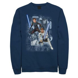 スウェットシャツ トレーナー 紺色 ネイビー スターウォーズ 【 STAR WARS CLONE WARS PADAWAN MASTER SWEATSHIRT / NAVY 】 メンズファッション トップス