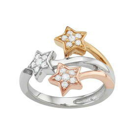 銀色 シルバー ダイヤモンド T.W. 【 JEWELEXCESS TRI TONE STERLING SILVER 1/3 CARAT DIAMOND STAR RING / TRI TONE 】 ジュエリー アクセサリー レディースジュエリー 指輪 リング