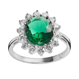 銀色 シルバー 緑 グリーン & 【 SOPHIE MILLER STERLING SILVER SIMULATED EMERALD CUBIC ZIRCONIA HALO RING / GREEN 】 ジュエリー アクセサリー レディースジュエリー 指輪 リング