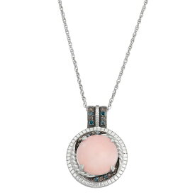 ピンク 青色 ブルー ダイヤモンド 銀色 シルバー ネックレス & 【 JEWELEXCESS PINK OPAL BLUE DIAMOND ACCENT STERLING SILVER PENDANT NECKLACE / 】 ジュエリー アクセサリー レディースジュエリー ペンダント