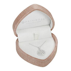 銀色 シルバー ネックレス 【 PRIMROSE STERLING SILVER CUBIC ZIRCONIA INITIAL PENDANT NECKLACE / 】 ジュエリー アクセサリー レディースジュエリー ペンダント