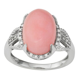 【★スーパーSALE★6/11深夜2時迄】銀色 シルバー ピンク ダイヤモンド & 【 JEWELEXCESS STERLING SILVER PINK OPAL DIAMOND ACCENT RING / 】 ジュエリー アクセサリー レディースジュエリー 指輪 リング