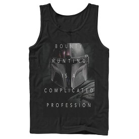 キャラクター タンクトップ 黒色 ブラック スターウォーズ 【 LICENSED CHARACTER STAR WARS THE MANDALORIAN COMPLICATED PROFESSION DARK POSTER TANK TOP / BLACK 】 メンズファッション トップス Tシャツ カットソー