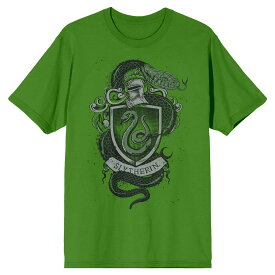 キャラクター Tシャツ 緑 グリーン 【 LICENSED CHARACTER HARRY POTTER SLYTHERIN COAT TEE / GREEN 】 メンズファッション トップス カットソー