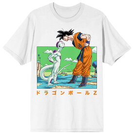 【★スーパーSALE★6/11深夜2時迄】キャラクター ドラゴン Tシャツ 白色 ホワイト & 【 LICENSED CHARACTER DRAGON BALL Z GOKU FREIZA TEE / WHITE 】 メンズファッション トップス カットソー