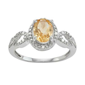 銀色 シルバー ダイヤモンド C.T.W & 【 JEWELEXCESS STERLING SILVER 1 1/10 CITRINE DIAMOND ACCENT RING / SILVERTONE 】 ジュエリー アクセサリー レディースジュエリー 指輪 リング