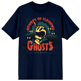 キャラクター Tシャツ 青色 ブルー 【 LICENSED CHARACTER PAC-MAN BEWARE OF GHOSTS TEE / BLUE 】 メンズファッション トップス カットソー