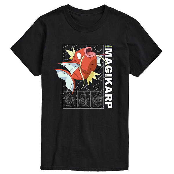 キャラクター Tシャツ 黒色 ブラック 【 LICENSED CHARACTER POKEMON MAGIKARP TEE / BLACK 】 メンズファッション トップス カットソー
