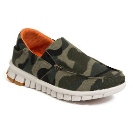 デアスタッグズ スリッポン 緑 グリーン 橙 オレンジ カモ柄 S' 【 DEER STAGS NOSOX BY MELVIN JR SLIP-ON SNEAKERS / GREEN ORANGE CAMO 】 キッズ ベビー マタニティ スニーカー