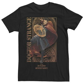 【★スーパーSALE★6/11深夜2時迄】キャラクター ドクター Tシャツ 黒色 ブラック 【 LICENSED CHARACTER MARVEL DOCTOR STRANGE MOVIE 2 PATTERN PORTRAIT TEE / BLACK 】 メンズファッション トップス カットソー