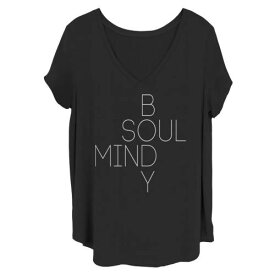 Tシャツ 黒色 ブラック 【 UNBRANDED PLUS SIZE MIND BODY SOUL TEE / BLACK 】 キッズ ベビー マタニティ トップス カットソー